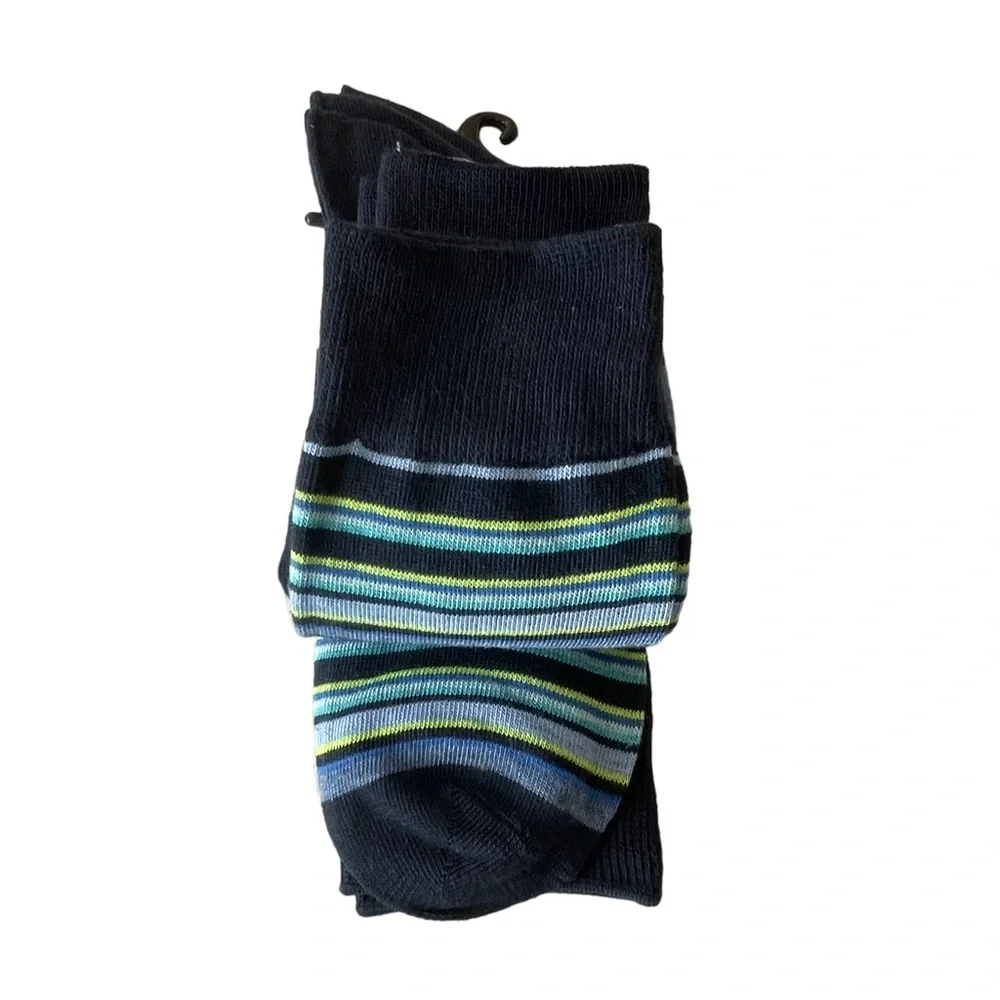 Men's ADOLFO Couture Dress Socks Blue Argyle Stripes Dots 3-Pair Pack Size 10-13